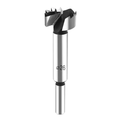 Abbildung von HPHOPE Professional Forstnerbohrer 26mm für Holz, Forstner Bits Ø 26mm, Länge 90mm, Bohraufsätze mit Rundschaft
