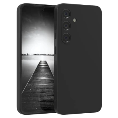 Abbildung von EAZY Case Silikonhülle für Galaxy S24 FE Hülle Silikon weich stoßfeste Handyhülle Schutzhülle mit Kameraschutz Dünn Premium Schutz Cover TPU Phone Bumper in Schwarz Matt