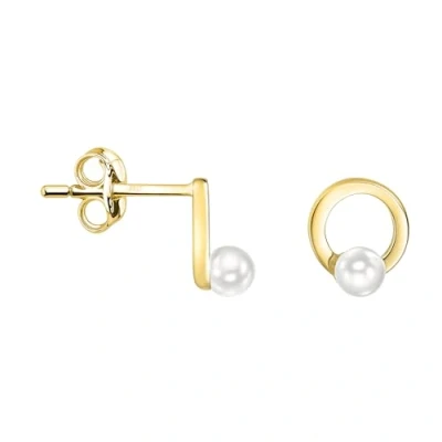 Abbildung von Sofia Milani Circle Pearl Ohrringe, Damen, Größe: One Size, Gold coloured