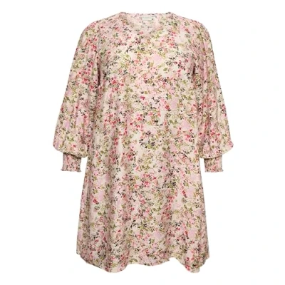 Abbildung von Kaffe Curve Jolie Freizeitkleid, Damen, Größe: 50, Pink red petit fleur