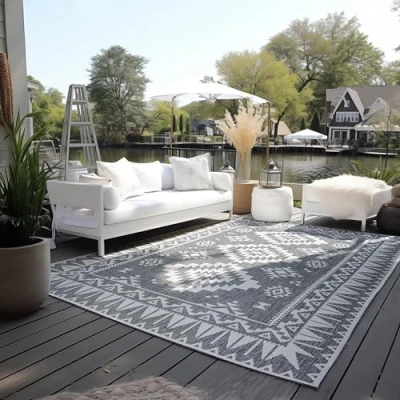 Abbildung von ELLE DECORATION Teppich &quot;Dynamic, In und Outdoor&quot;, rechteckig, Flachgewebe, &amp; Outdoor, Modern, Wendeteppich, Balkon, Wohnzimmer