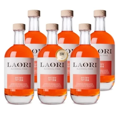Abbildung von Laori Ruby No 04 Alkoholfreier Spritz 6x500 ml Fruchtig frischer Aperitif mit pinker Grapefruit &amp; Orange Perfekt für Italian alkoholfreie Cocktails Nur 65 Kalorien vegan