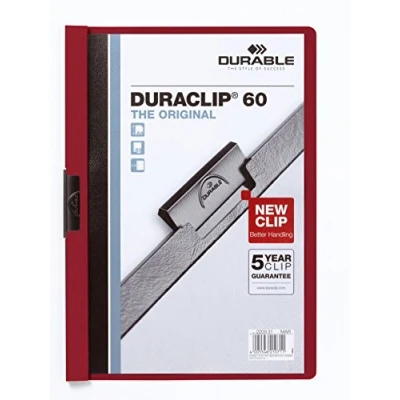 Abbildung von 25 x Durable Klemmmappe Duraclip Original 60 bis Blatt A4 aubergine