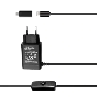 Abbildung von Bruphny Netzteil für Raspberry Pi 4/3, 5.1V 3A USB C mit EIN/Aus Schalter 3，für 4 Modell B