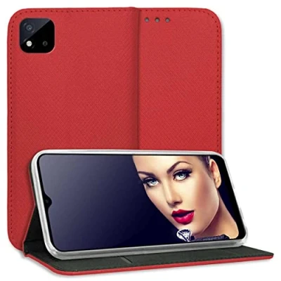 Abbildung von mtb more energy® Klapphülle Smart Magnet kompatibel mit Realme C11 2021 (RMX3231, 6.52&#039;&#039;) rot Bookstyle Klapp Cover Hülle Wallet Case
