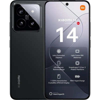 Abbildung von Xiaomi 14 12GB/512GB Schwarz mit klarmobil Vertrag unbegrenzt telefonieren + 40000 MB 5G
