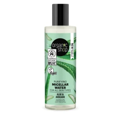 Abbildung von Organic Shop Reinigendes Mizellenwasser für alle Hauttypen Avocado und Aloe (150 ml)
