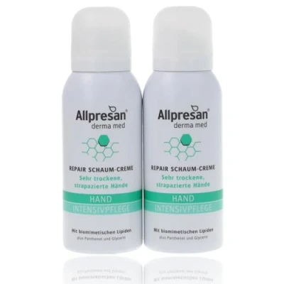 Abbildung von Allpresan Derma med Repair Schaum Creme HAND INTENSIVPFLEGE Zur Pflege sehr trockener und strapazierter Hände 100 ml (2er Pack)