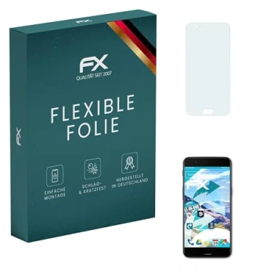 Abbildung von atFoliX Schutzfolie kompatibel mit OnePlus 5 Folie, ultraklare und flexible FX Displayschutzfolie (3X)