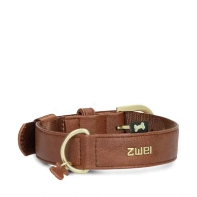 Abbildung von Zwei LEO Hundehalsband LE15 Cognac UNISEX TALLA ÚNICA, cognac, one size, Lässig