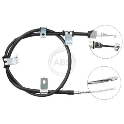 Abbildung von A.B.S. K19067 Handbremsseil 1590 Trommelbremse für Links /Rechtslenker HYUNDAI: Getz