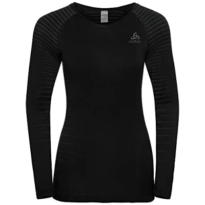 Abbildung von ODLO CREW NECK Performance Light Langarmshirt, Damen, Größe: XS, Black