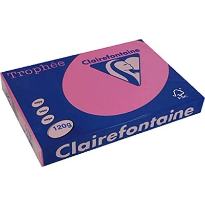 Abbildung von 5 x Clairefontaine Kopierpapier Trophee A4 120g/qm VE=250 Blatt eosin