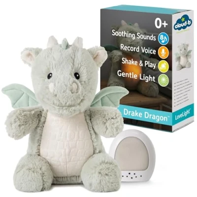 Abbildung von Cloud.b LoveLight™ Buddies Drake der Drache Beruhigende Klänge Sprachaufnahme Shake &amp; Play Sanftes Licht