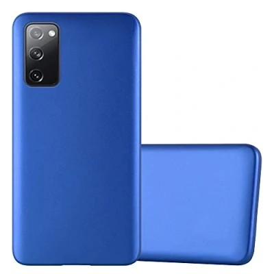 Abbildung von Cadorabo Hülle kompatibel mit Samsung Galaxy S20 FE Schutzhülle TPU Silikon Case Metallic Design Slim Kratzfest Weiche Gummi Rundumschutz für in Blau