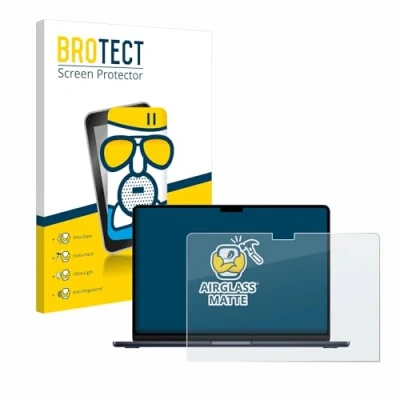Abbildung von BROTECT Entspiegelungs Schutzglas für Apple MacBook Air 13&quot; M3 2024 Schutz Folie Panzerfolie Glas Matt [Extrem Kratzfest 9H, Anti Reflex]