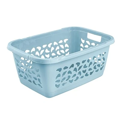 Abbildung von keeeper Wäschekorb, Luftdurchlässiges Dekor, 52 l, Jost, Nordic Blue