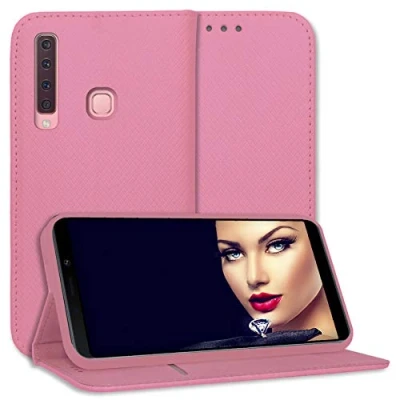 Abbildung von mtb more energy® Schutz Tasche Bookstyle für Samsung Galaxy A9 2018 SM A920(F/DS) 6.3&#039;&#039; pink Kunstleder Klapp Cover Hülle Wallet Case