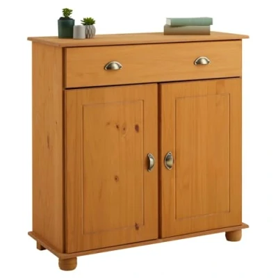 Abbildung von IDIMEX Highboard COLMAR, Kommode Vertiko Anrichte Holz Kiefer massiv 2 Türen 1 Schubl