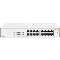 Abbildung von HPE Networking Instant On Switch Serie 1430 Nicht verwalteter Layer 2 Ethernet mit 16 Port Gb 16x 1G Lüfterlos EU Kabel (R8R47A#ABB)