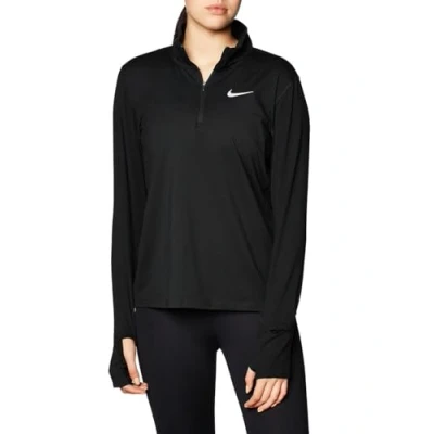 Abbildung von Nike Performance W NK Element TOP HZ Langarmshirt, Damen, Größe: XXL, Black/reflective silver