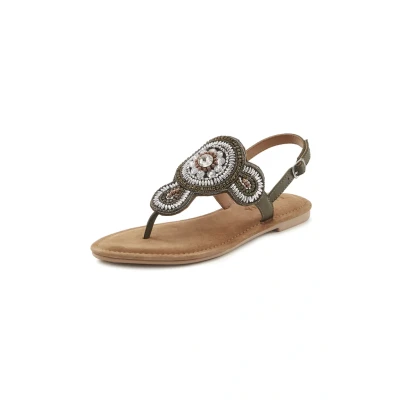 Abbildung von Lascana Zehentrenner Zehentrenner, Damen, Größe: 35, Olivgrün Schuhe