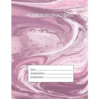 Abbildung von Ausbildungsnachweis: Berichtsheft Ausbildung / Ausbildungsnachweisheft täglich/wöchentlich ausreichend für 1 Lehrjahr 1Woche je Seite/ Montag bis Sonntag Motiv Marmor Rosa