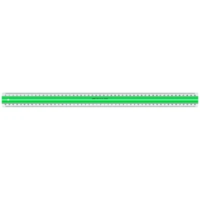 Abbildung von Linex Super Serie Lineal 50 cm Kunststoff grün, Anti Rutsch Effekt, gegenläufige mm Skala