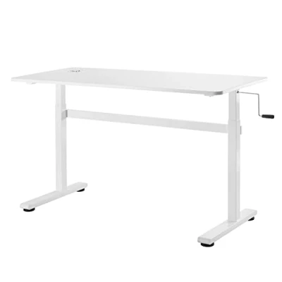 Abbildung von Ergo Office Schreibtisch ER 401, manuell höhenverstellbar 70 117 cm u. große Tischplatte