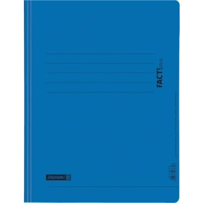 Abbildung von BRUNNEN Hefter FACT!plus Schnellhefter blau A4 Pappe Karton 375g/m², Schnellheft Mechanik, mit Amtsheftung