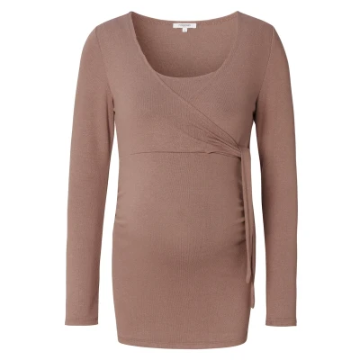 Abbildung von Noppies Still ELIN Langarmshirt, Damen, Größe: XS, Deep taupe