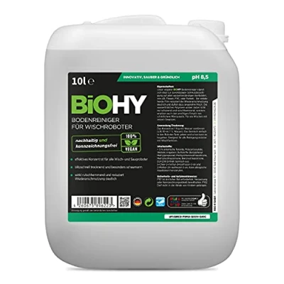 Abbildung von BiOHY Bodenreiniger Für Wischroboter (10 Liter Kanister) Reinigungsmittel Konzentrat alle Wisch &amp; Saugroboter mit Nass Funktion Schaumarm Streifenfrei Böden
