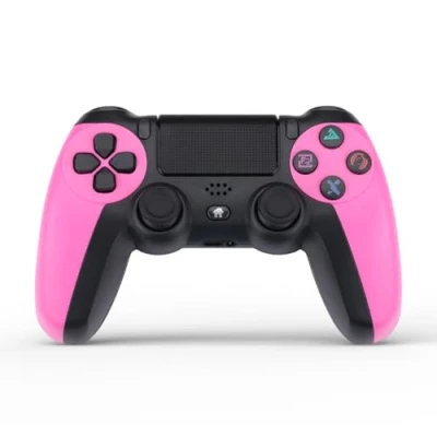 Abbildung von NK Wireless Controller für PS4 / PS3 PC/Mobile mit Dualshock, 6 Achsen Erkennungsfunktion, LED Licht, Touchpanel, Kopfhörerbuchse, inkl. Ladekabel Pink