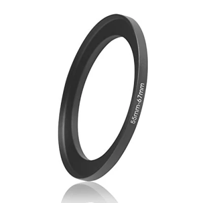 Abbildung von Ares Foto® Step Up Filteradapter Adapter Ring. CNC gefrästes Aluminium. Kompatibel mit Objektiven Aller Hersteller: Canon Sony Nikon Fujifilm Olympus Pentax Leica Tamron Sigma (55mm 67mm)
