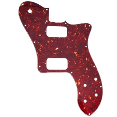 Abbildung von Musiclily Pro 15 Löcher Unbedeckt HH Gitarren Schlagbrett Pickguard für Mexico Fender 72 Tele Deluxe Style E Gitarre, 4 lagig Vintage Tortoise