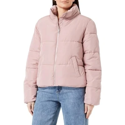 Abbildung von JdY Damen JDYNEWERICA Short Padded Jacket OTW NOOS Steppjacke, Woodrose/Detail:Silver Zipper, XL