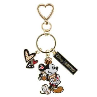 Abbildung von Enesco Disney Britto Midas Mickey Mouse Holding Flowers Schlüsselanhänger, 14 cm, mehrfarbig, cm