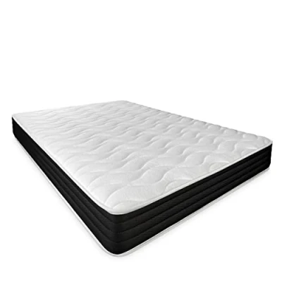 Abbildung von Dreaming Online Viskoelastische Matratze Pocket Visco Reversible (Winter Sommer Gesicht) Festigkeit mittlere bis hohe Härte, Dicke 20 cm, Memory Foam, Weiß/Schwarz, 90x190