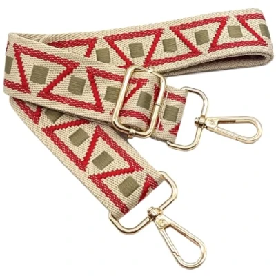 Abbildung von Verstellbarer Schultergurt für Taschen Rot Grün, Taschengurte zum Wechseln, Taschengurt Breit mit Karabiner Gold, 80 130 cm Tragegurt Tasche Damen Schulterriemen, Handtasche, 3.8cm, 1101