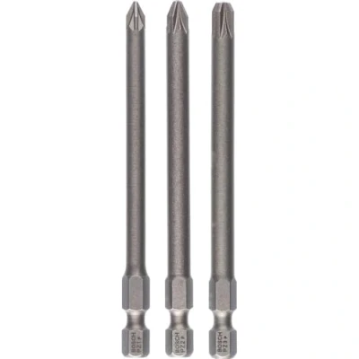 Abbildung von Bosch Accessories Professional 3tlg. Schrauberbit Set Extra Hart für Pozidriv Kreuzschlitzschrauben (Länge: 89 mm)