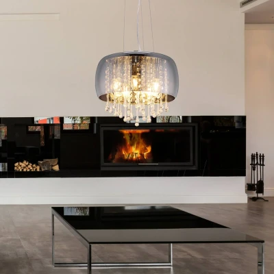 Abbildung von Lighting KALLA Hängeleuchte Metall verchromt, 5x E14