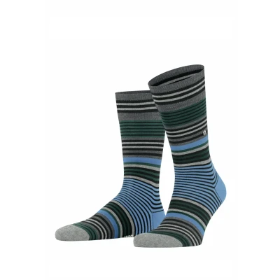 Abbildung von Burlington Stripe Socken, Herren, Größe: 40 46, Black