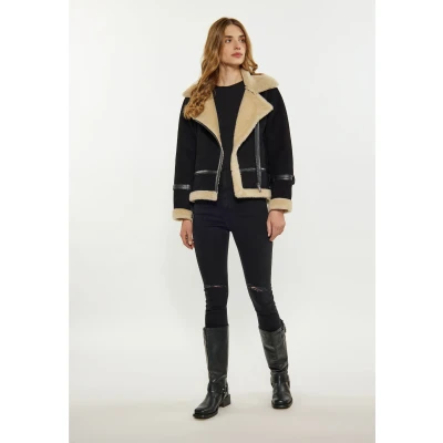 Abbildung von DREIMASTER Vintage Damen Jacke M / Schwarz 100% Ziegenleder