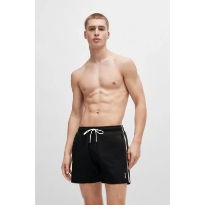 Abbildung von BOSS Iconic Badeshorts, Herren, Größe: XL, Black