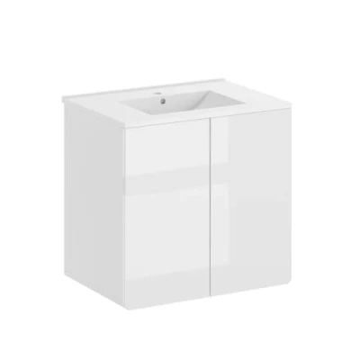 Abbildung von Vicco Badmöbel Set Izan, Weiß Hochglanz, 60 x 62 cm, (2 er Set, 2 St., Set)