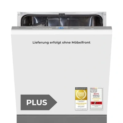 Abbildung von Exquisit Einbaugeschirrspüler, Spülmaschine, 60 cm Breite, Vollintegrierbar, 13 Maßgedecke, Power+, ECO Modus, Geschirrspüler cm, EGSP52113 E 030E silber