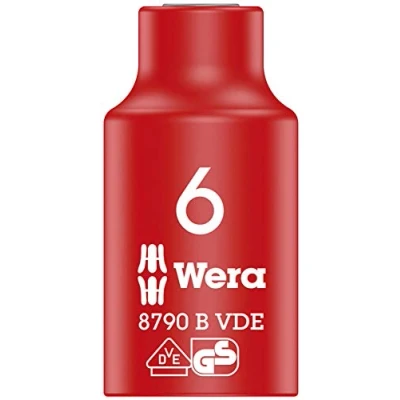Abbildung von Zyklop Steckschlüssel Einsatz 8790 B VDE, 6mm, 3/8&quot;