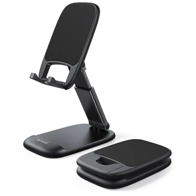 Abbildung von Lamicall Handy Ständer Verstellbare, Halterung Faltbarer Handyhalterung, Halter für iPhone 16 15 14 Pro Max Plus, 13 12 Mini, 11 Pro, Xs Max, X, 8, 7, SE, Samsung S24 S23, Smartphone