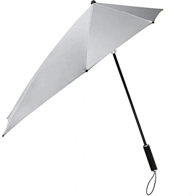 Abbildung von Impliva STORMaxi Aerodynamischer Sturmschirm Handöffnung Winddicht Ø 92 cm Silber