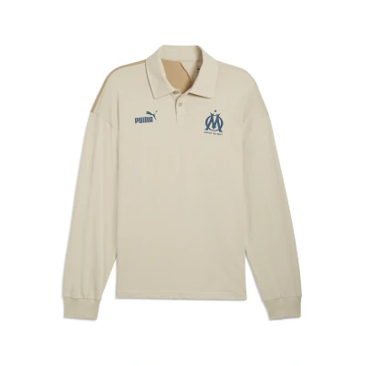 Abbildung von Puma Olympique DE Marseille Ftblculture Poloshirt, Herren, Größe: Large, Putty ocean tropic